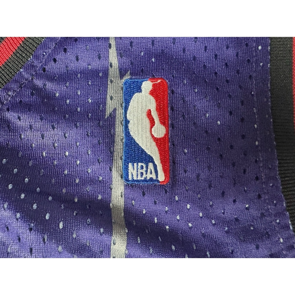 VTG Nike Vince Carter #15 Toronto Raptors Jersey Dino Purple Size L +2 Y2K NBA - Picture 10 of 16